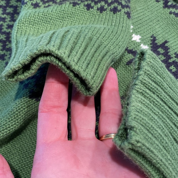 Gymboree Kids Pullover Partial Zip Sweater Green Blue 3 - Picture 5 of 13